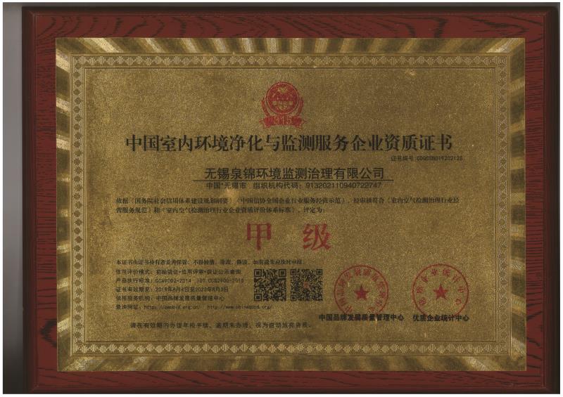 企業(yè)甲級資質(zhì)證書